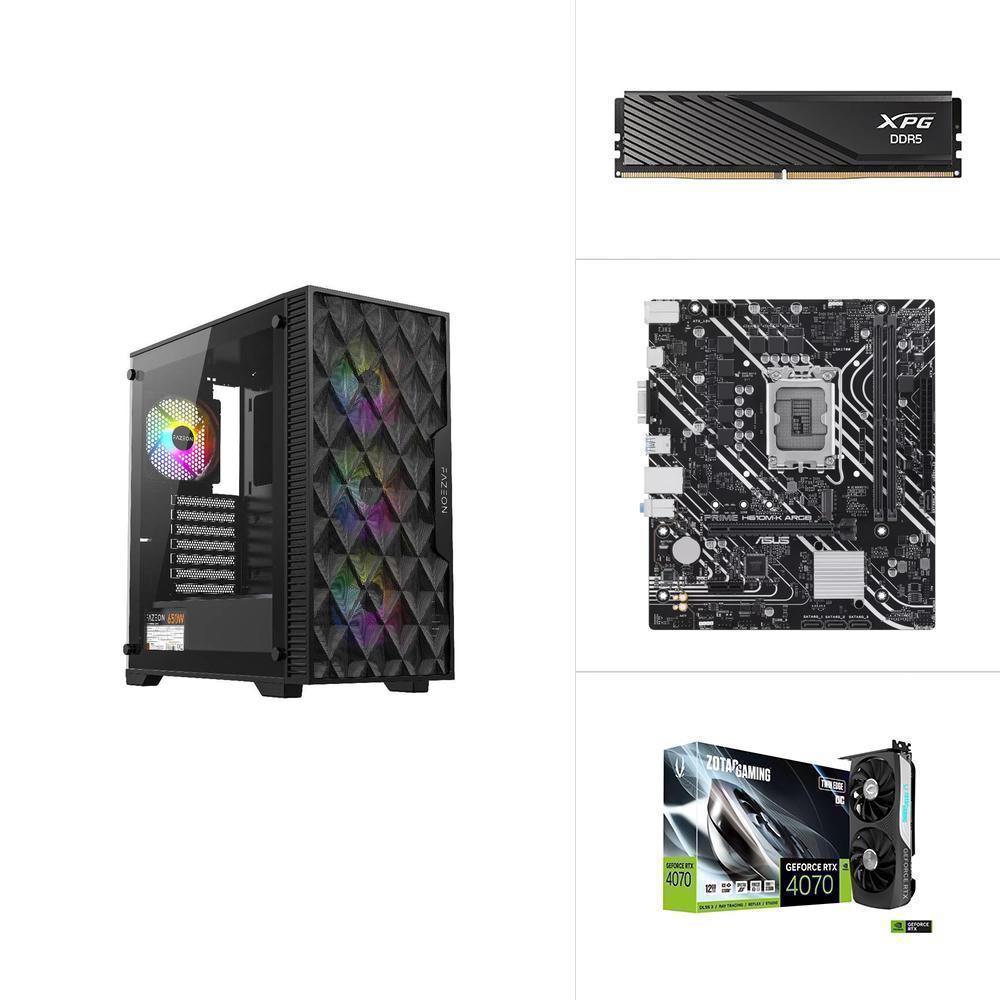 INTEL I5 14400F - RTX 4070 OC 12G - H610M DDR5 - 480GB SSD - 16GB