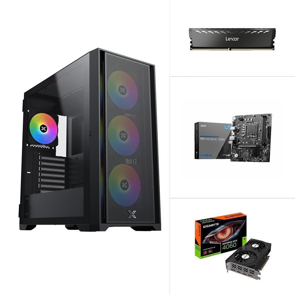 INTEL I5 12400F - RTX 4060 - H610M - 500GB M.2 SSD - 16GB RAM