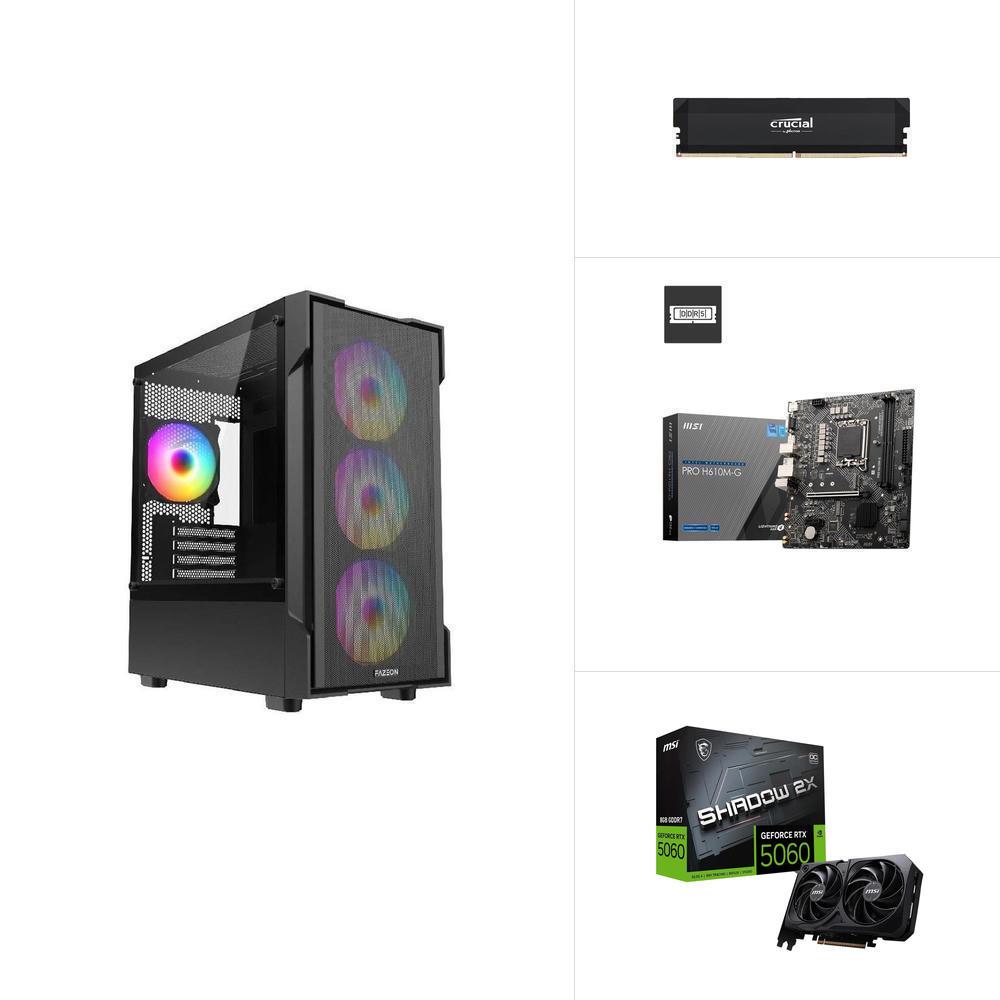 INTEL I5 12400F - RTX 5060 - H610M - 512GB M.2 SSD - 16GB RAM