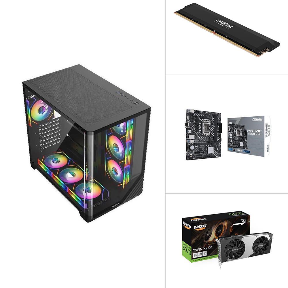 INTEL I5 14600KF - RTX 5070 - H610M - 1TB M.2 SSD - 16GB RAM
