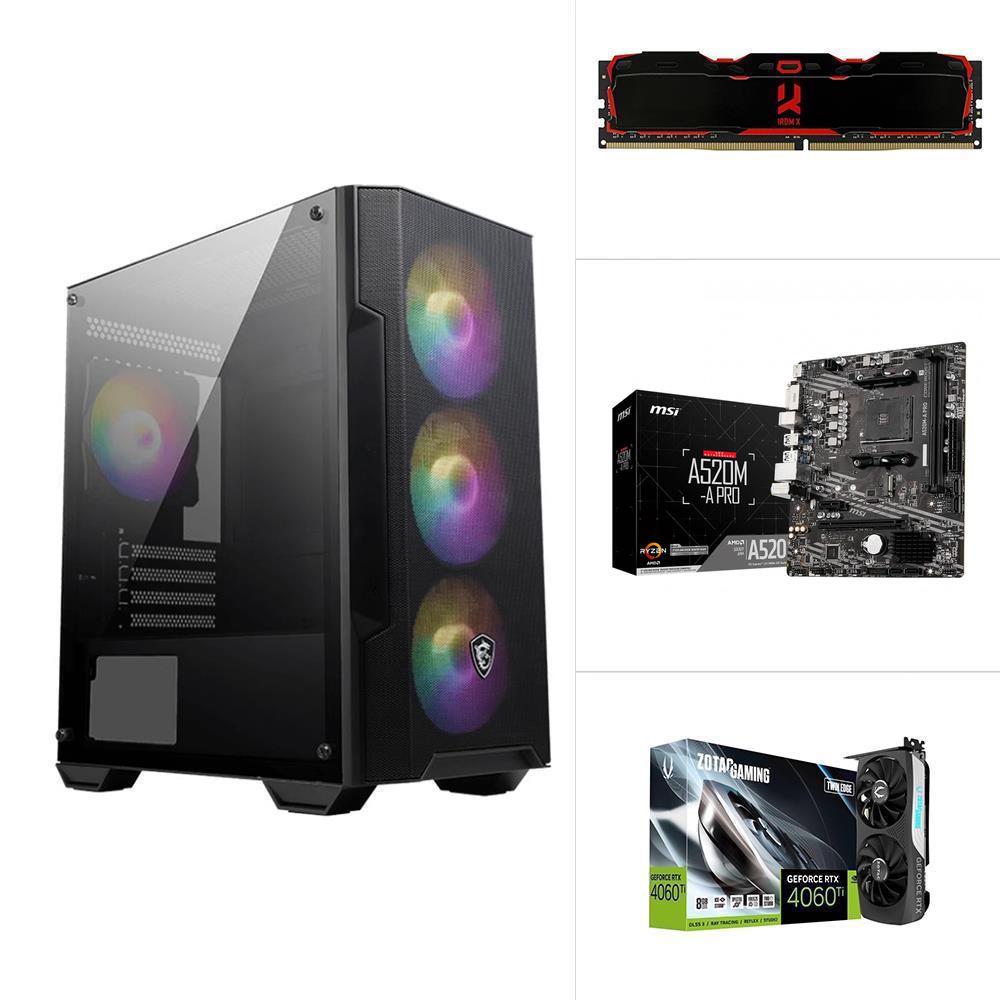 AMD R5 5600X - RTX 4060 TI - A520M - 480GB SSD - 16GB RAM - Vatan