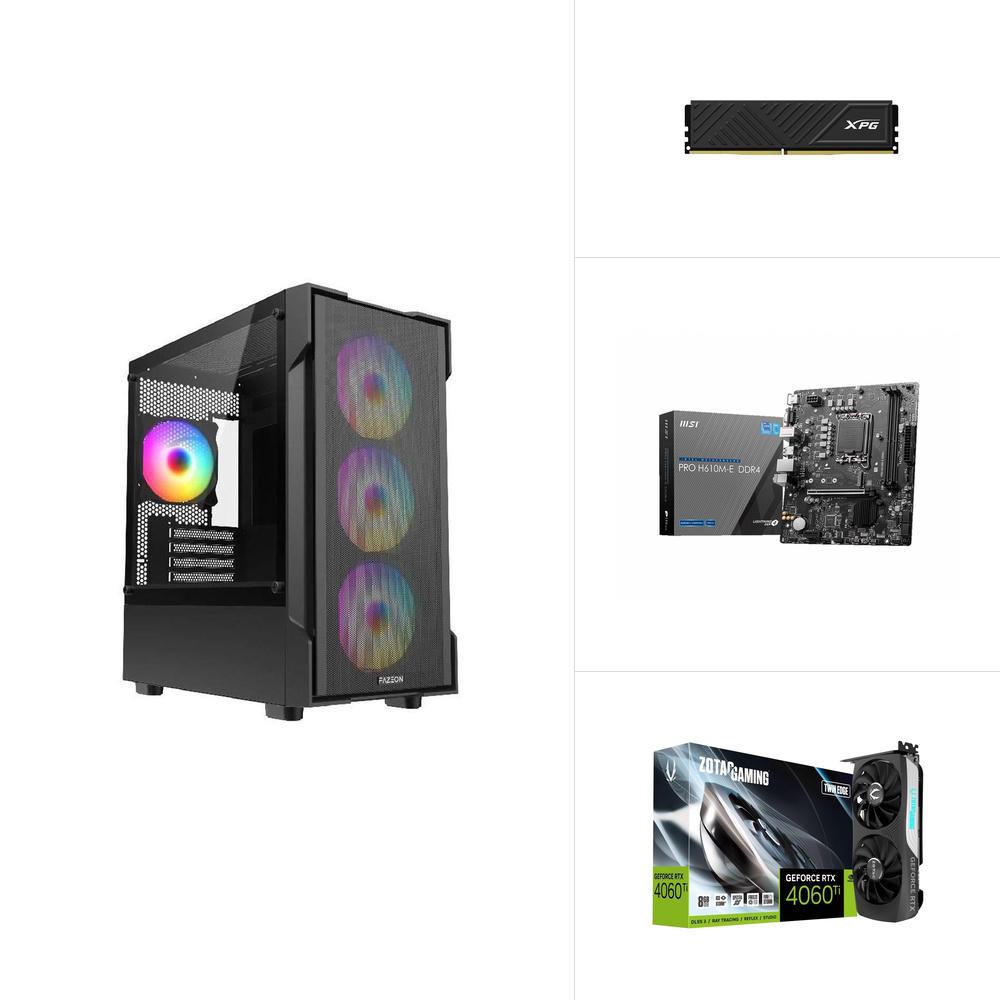 INTEL I5 12400F - RTX4060 TI - H610M - 512GB SSD - 16GB RAM