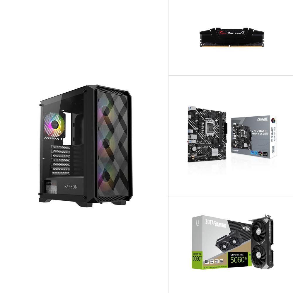 INTEL I5 12400F - RTX 5060 TI - H610M - 512GB M.2 SSD - 16GB RAM