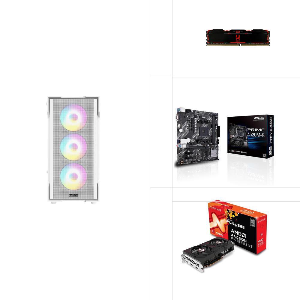 AMD R5 5500 - RX 9060 XT - A520M - 512GB M.2 SSD - 16GB RAM