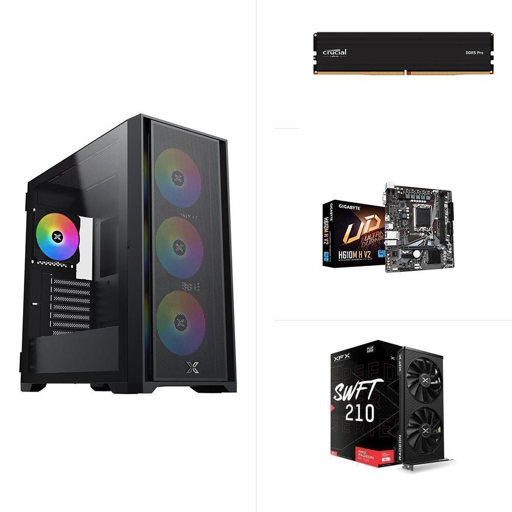 INTEL I5 12400F - RX 7600 - H610M DDR5- 480GB SSD - 16GB RAM