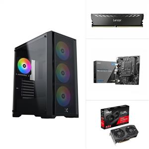 INTEL I5 12400F- RX 6600 8G - PRO H610M-E DDR4 - 500GB SSD - 16GB