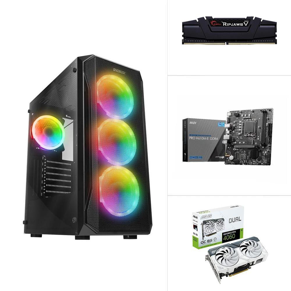 INTEL I5 14400F - RTX 4060 8G - PRO H610M-E DDR4 - 500GB SSD