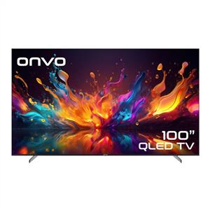 ONVO 100OVF9001 100inc 254 cm 4K UHD Google Frameless Smart QLED TV,Uydu Alıcılı