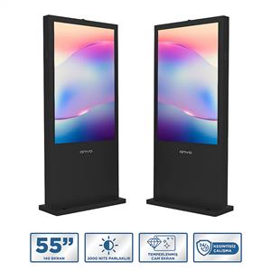 ONVO 55OVOUT7000 55inc Endüstriyel Dış Mekan LED Ekran Çift Yüzlü