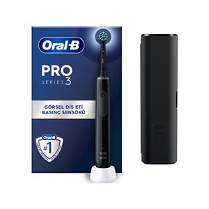  Oral-B Pro3 3500 Serisi Şarjlı Diş Fırçası (Siyah)+ Seyahat Kabı Hediyeli