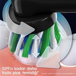 Oral-B Pro3 3500 Serisi Şarjlı Diş Fırçası (Siyah)+ Seyahat Kabı Hediyeli
