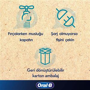 Oral-B Pro3 3500 Serisi Şarjlı Diş Fırçası (Beyaz) + Seyahat Kabı Hediyeli
