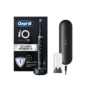 Oral-B İO10 Şarjlı Diş Fırçası K.Siyah + Seyahat Kabı + Timer + Manyetik Şarj