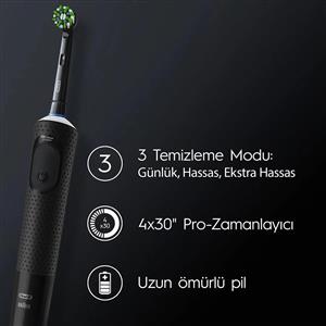 Oral-B D103 Vitality Pro Cross Action Şarjlı Diş Fırçası (Siyah)