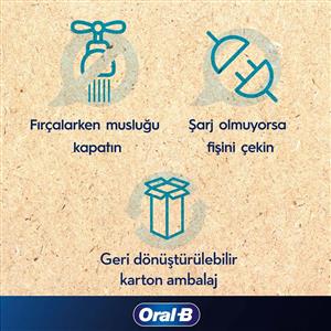 Oral-B Pro1 Serisi İkili Paket Siyah ve Mavi Şarj Edilebilir Diş Fırçası