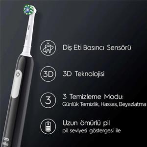 Oral-B Pro1 Serisi Siyah Şarj Edilebilir Diş Fırçası