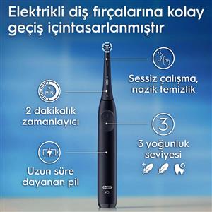 Oral-B iO2 Serisi Şarjlı Diş Fırçası Siyah + Seyahat Kabı