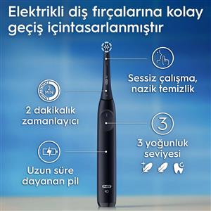 Oral-B iO2 Serisi Şarjlı Diş Fırçası Siyah + Seyahat Kabı