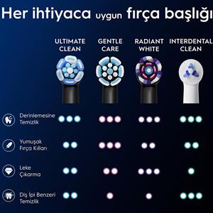 Oral-B iO Ultimate Clean Black 4'lü Diş Fırçası Yedek Başlık
