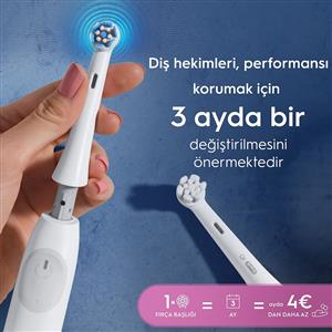 Oral-B iO Gente Care White 4'lü Diş Fırçası Yedek Başlık