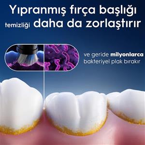 Oral-B iO Sensitive Black 4'lü Diş Fırçası Yedek Başlık
