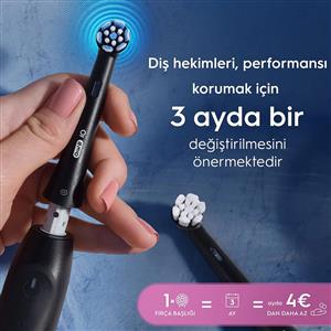 Oral-B iO Sensitive Black 4'lü Diş Fırçası Yedek Başlık