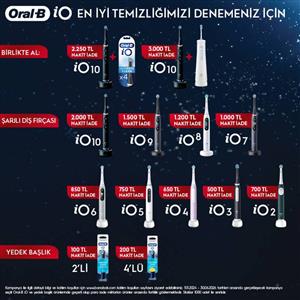 ORAL B iO 10 Şarjlı Diş Fırçası Beyaz + Manyetik Şarj + Seyahat Kabı