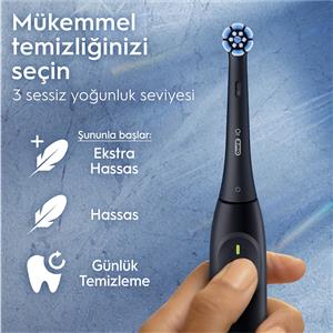 Oral-B  IO2 Serisi Siyah/Pembe 2'li Şarjlı Diş Fırçası
