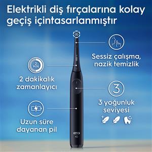Oral-B  IO2 Serisi Siyah/Pembe 2'li Şarjlı Diş Fırçası