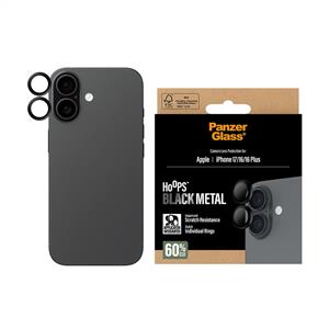 PanzerGlass® Hoops® Kamera Lens Koruyucu Siyah iPhone 17 | iPhone 16 | 16 Plus