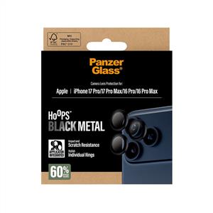 PanzerGlass® Hoops® Kamera Lens Koruyucu Siyah iPhone 17 Pro | iPhone 17 Pro Max | iPhone