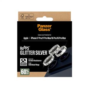 PanzerGlass® Hoops® Kamera Lens Koruyucu Glitter Gümüş iPhone 17 Pro | iPhone 17 Pro Max |