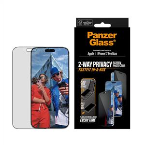 PanzerGlass® 2-Way Privacy Ekran Koruyucu iPhone 17 Pro Max | Kolay Uygulama Çerçeveli