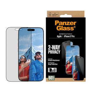 PanzerGlass® 2-Way Privacy Ekran Koruyucu iPhone 17 Pro | Kolay Uygulama Çerçeveli