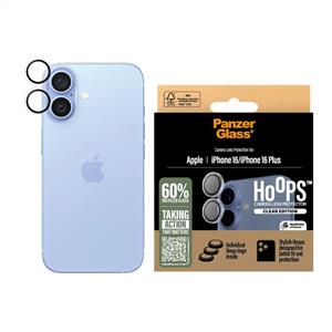 PanzerGlass® Hoops® Kamera Lens Koruyucu Transparan iPhone 16 | 16 Plus