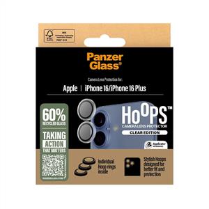 PanzerGlass® Hoops® Kamera Lens Koruyucu Transparan iPhone 16 | 16 Plus