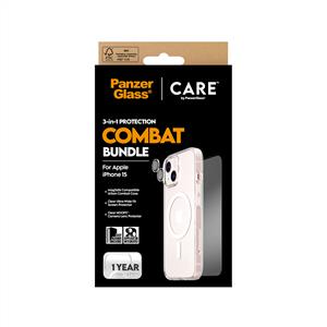 PanzerGlass® 3-in-1 Bundle iPhone 15 | Kolay Uygulama Çerçeveli