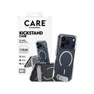 CARE™ by PanzerGlass® Kickstand MagSafe Kılıf Transparan Beyaz iPhone 18 Pro | 17 Pro