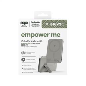 empower™ by PanzerGlass® Stantlı Powerbank | 5000mAh | Titanyum