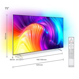 PHILIPS 75PUS8807 75inc 189 cm 4K UHD Android TV,3 Taraflı Ambilight,Uydu Alıcı