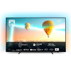 PHILIPS 43PUS8007 43inc 108 cm 4K UHD Android TV,3 Taraflı Ambilight,Uydu Alıcı