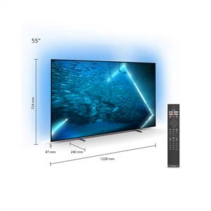 PHILIPS 55OLED707 55 139 cm 4K UHD Android Smart OLED TV,Uydu Alıcılı