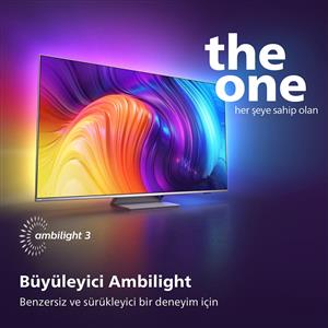 PHILIPS 55PUS8807 55inc 139 cm 4K UHD Android TV,3 Taraflı Ambilight,Uydu Alıcı