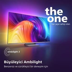 PHILIPS 65PUS8807 65inc 164 cm 4K UHD Android TV,3 Taraflı Ambilight,Uydu Alıcı