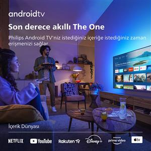PHILIPS 65PUS8807 65inc 164 cm 4K UHD Android TV,3 Taraflı Ambilight,Uydu Alıcı