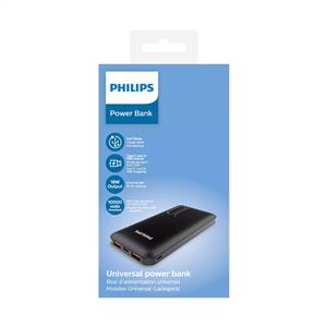 AFET YARDIM-PHILIPS 10.000MAH QC 3.0 TYPE-C +2X USB-A BAĞLANTILI POWERBANK - SİY