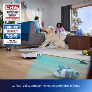 Philips XU7100/02 HomeRun 7000 Serisi Aqua Otomatik Boşaltma İstasyonlu Robot Süpürge