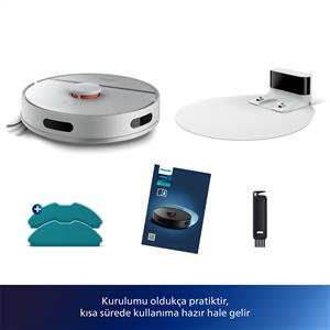 Philips XU3000/02 HomeRun 3000 Serisi Islak&Kuru Robot Süpürge Beyaz