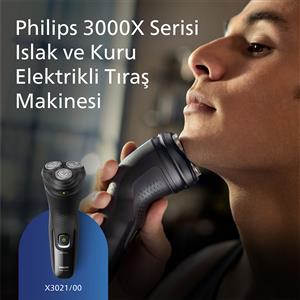 Philips X3021/00 3000X Serisi Islak ve Kuru Şarjlı Tıraş Makinesi