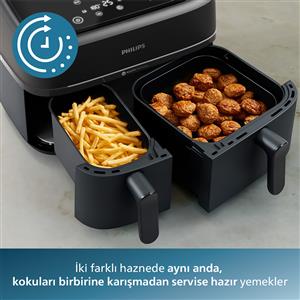PHILIPS NA350/00 3000 Serisi Çift Hazneli Airfryer 9 L Fritöz